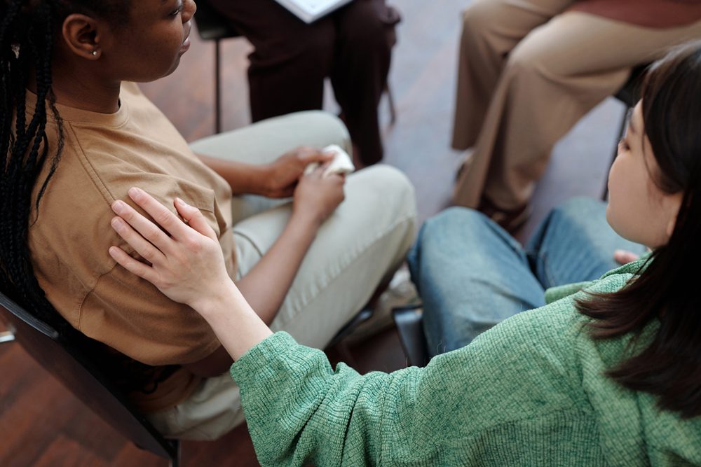 women in group therapy